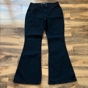 Hollister High Rise Vintage Flare Jeans Black Bell Bottom Size 7R